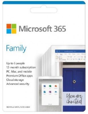 Subscripcion MS Office 365 Famila, 5 usuarios.